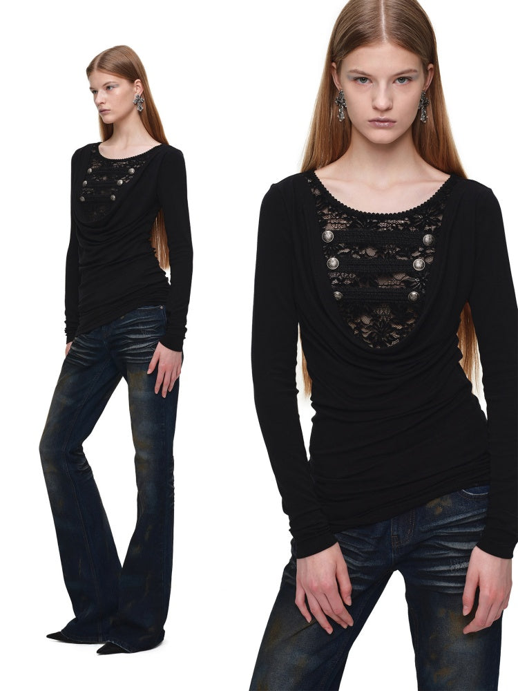 Distressed Washed Rust-Dyed Mid-Low Rise Straight-leg Tight Flared Denim Pants【s0000019030】
