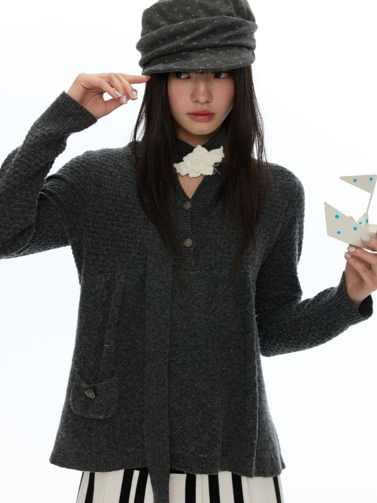 Crochet Wing Flower Twisted Pattern Sweater【s0000019054】