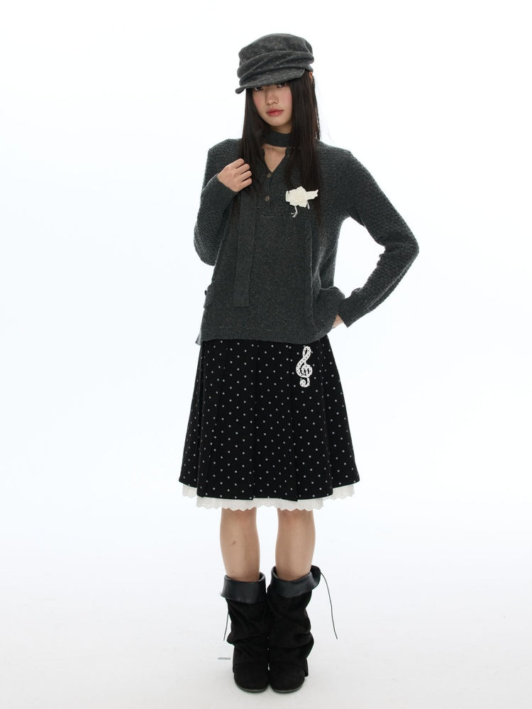 Crochet Wing Flower Twisted Pattern Sweater【s0000019054】
