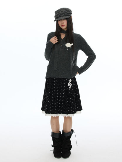 Crochet Wing Flower Twisted Pattern Sweater【s0000019054】