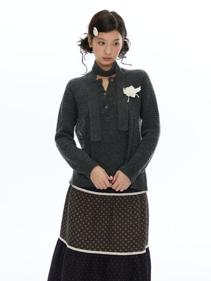 Crochet Wing Flower Twisted Pattern Sweater【s0000019054】