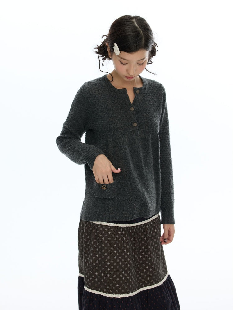 Crochet Wing Flower Twisted Pattern Sweater【s0000019054】