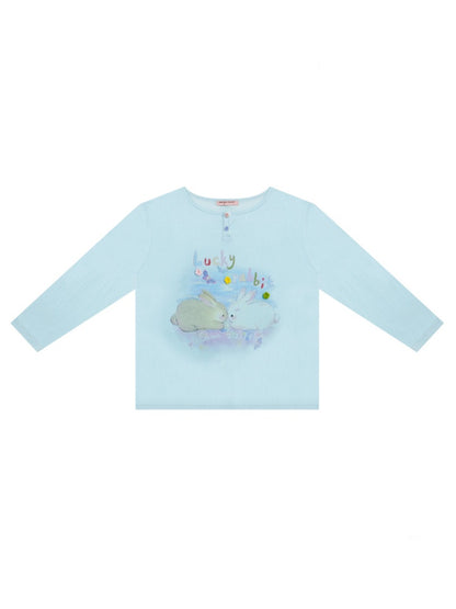 Rabbit Print Long Sleeve T-Shirt【s0000011915】