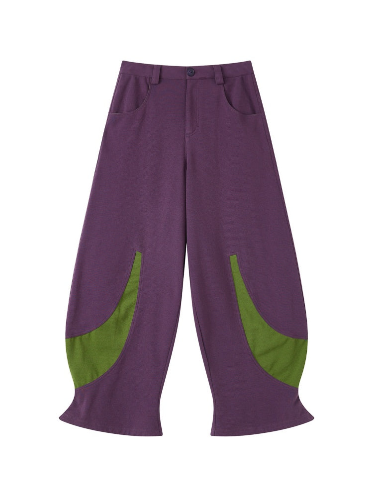 Loose Casual Pile Patchwork Switch Banana Pants【s0000011902】