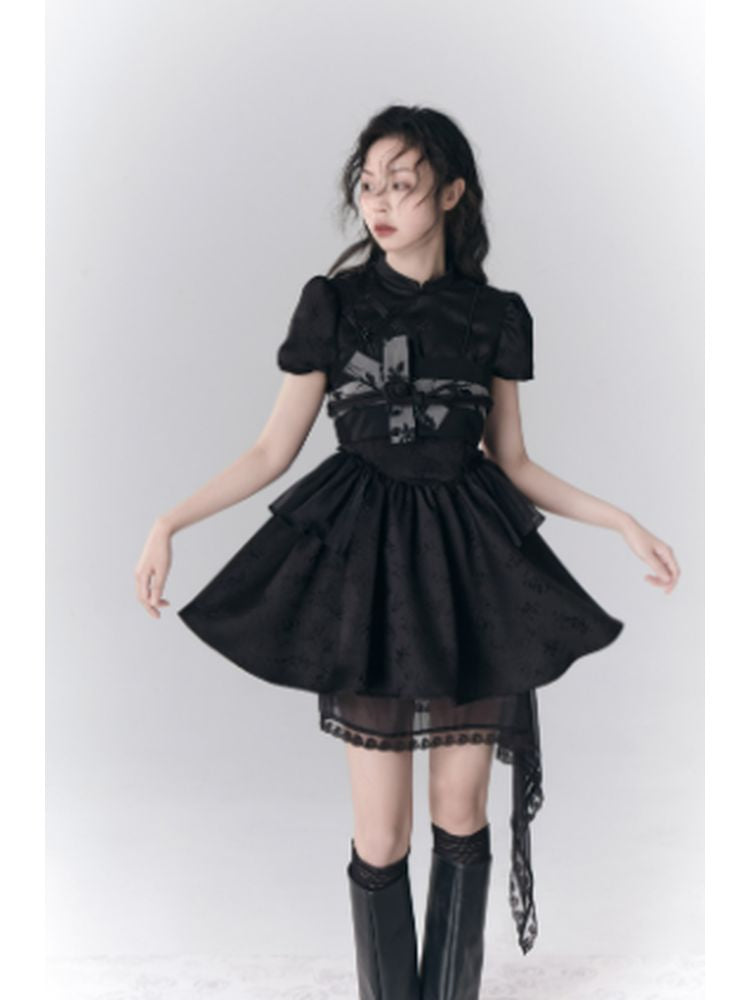 Chinese Style Asymmetric Dress【s0000001785】