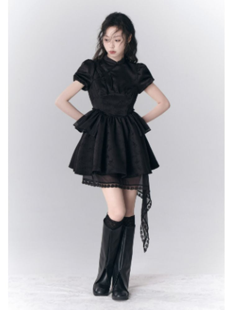 Chinese Style Asymmetric Dress【s0000001785】