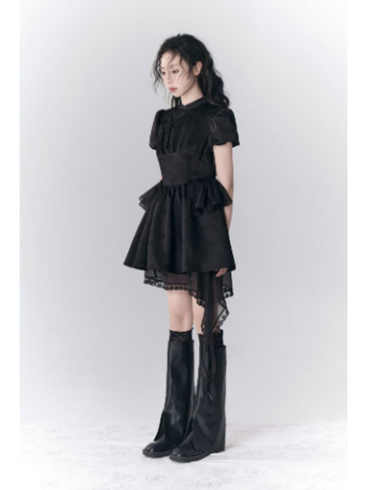 Chinese Style Asymmetric Dress【s0000001785】