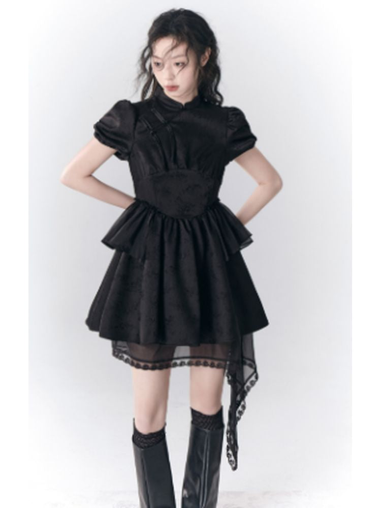 Chinese Style Asymmetric Dress【s0000001785】