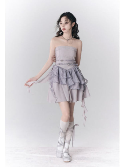 Streamer dress &amp; bust corset【s0000001782】