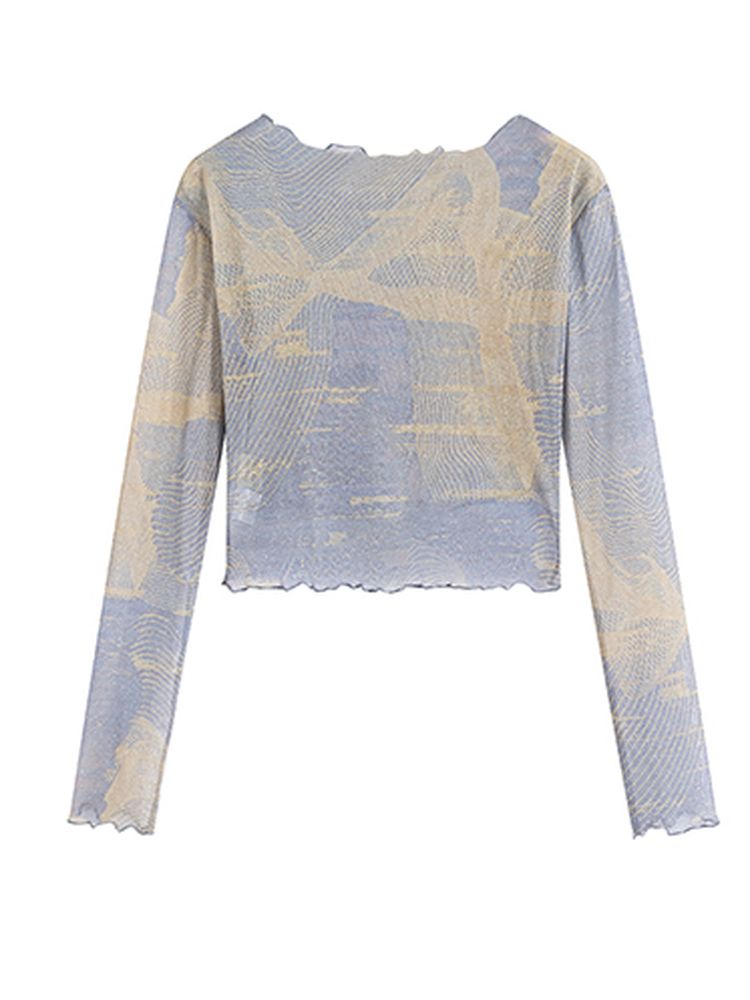 Mesh long sleeves shirt [s0000001960]