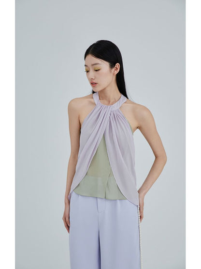 Elegant sleeveless top【s0000001958】