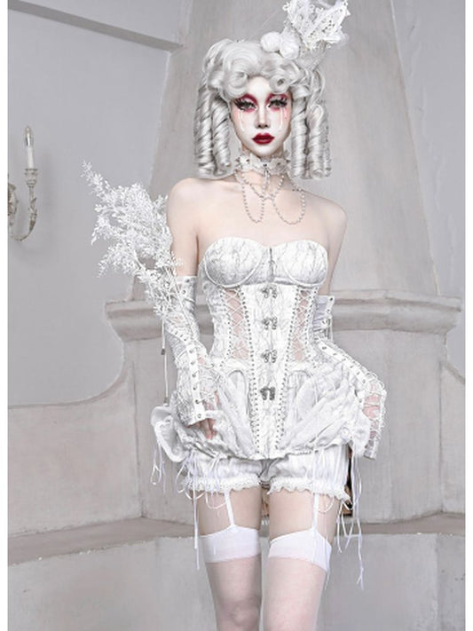 White Birdcage Corset + pants【s0000001813】