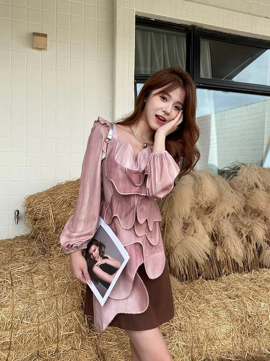 Petal Nichi Ruffle Chic Feminine One-Piece【s0000004015】