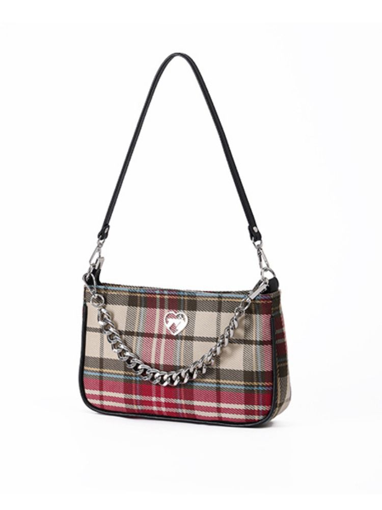 Plaid Chain Shoulder Bag【s0000001875】