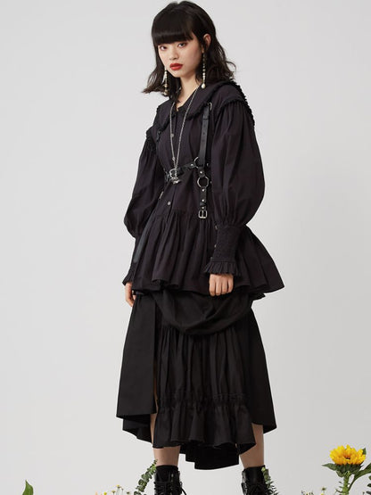 Big swing pleated skirt【s0000001461】