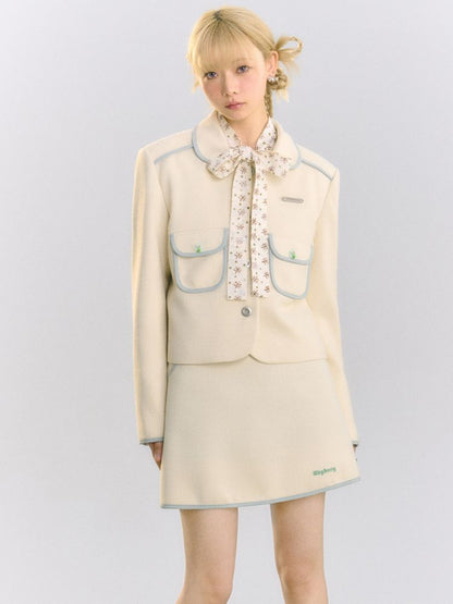 Doll Collar Shoulder Pad Jacket [s0000001507]