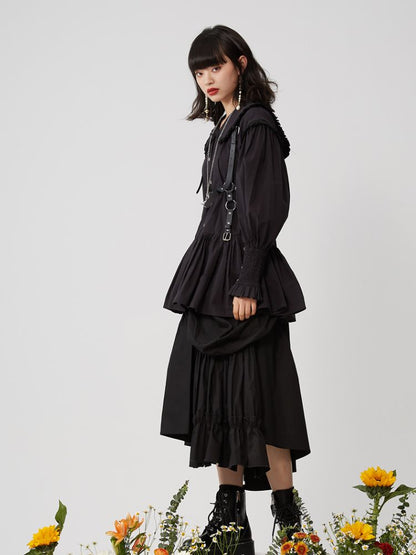 Big swing pleated skirt【s0000001461】