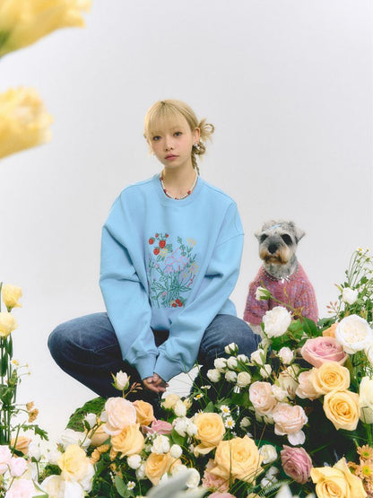 Flower embroidered sweatshirts【s0000001511】