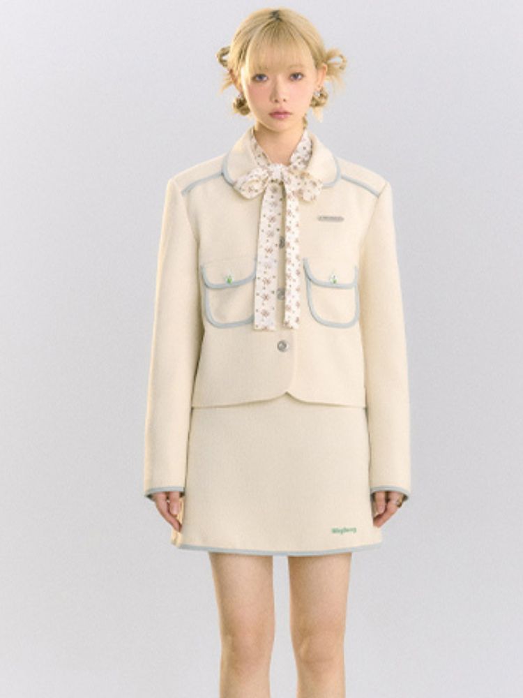 Doll Collar Shoulder Pad Jacket [s0000001507]