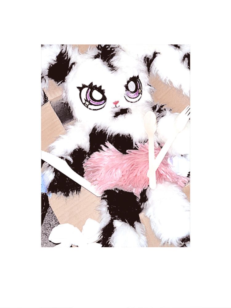 Bunny Print Raglan Sleeve Top【s0000001430】