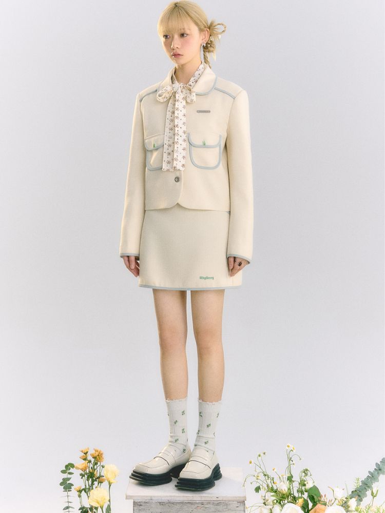 Doll Collar Shoulder Pad Jacket [s0000001507]