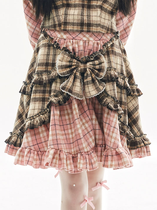 Retro girl bustier Lolita cute bow niche skirt【s0000004278】