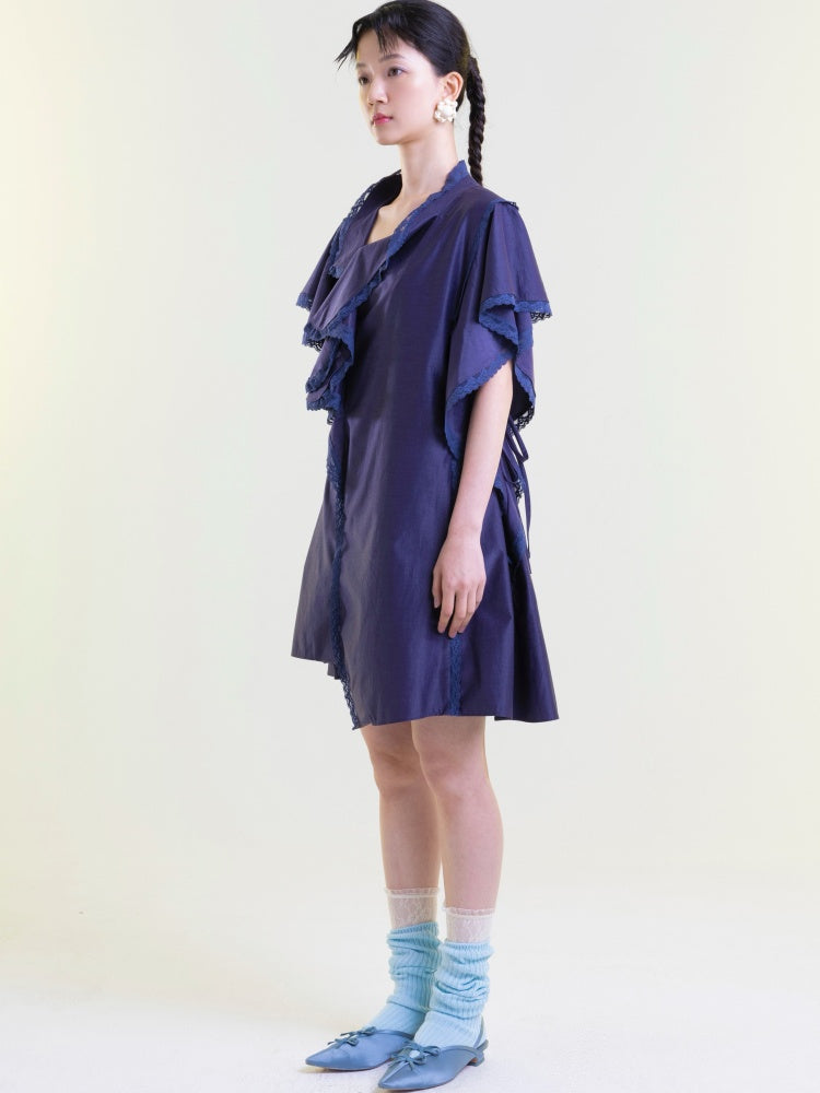 Ruffles Asymmetric Dress【s0000001892】