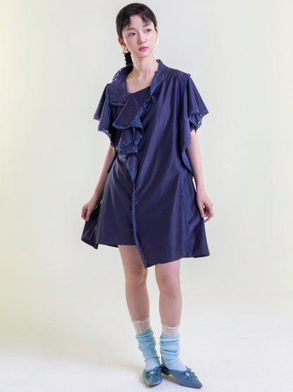 Ruffles Asymmetric Dress【s0000001892】