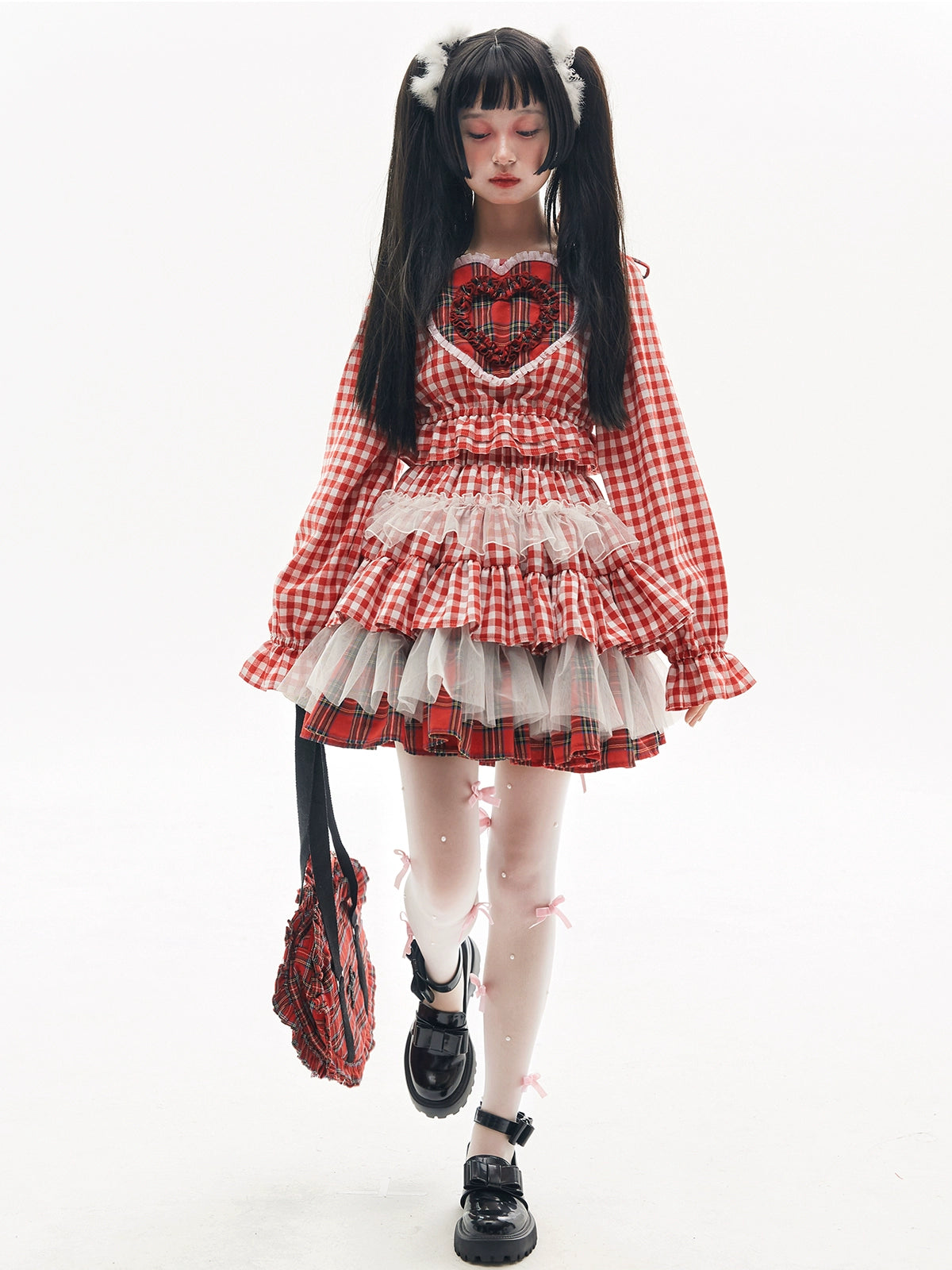 Retro Lolita Cute Red Blouse Niche Design Girls Shirt【s0000004277】