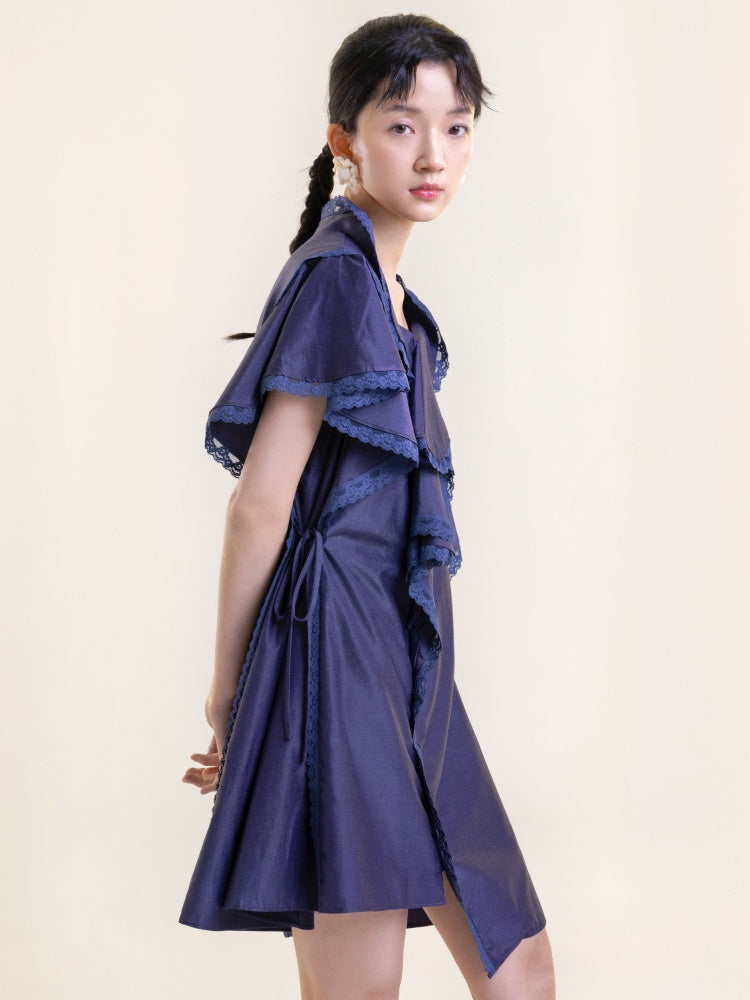 Ruffles Asymmetric Dress【s0000001892】