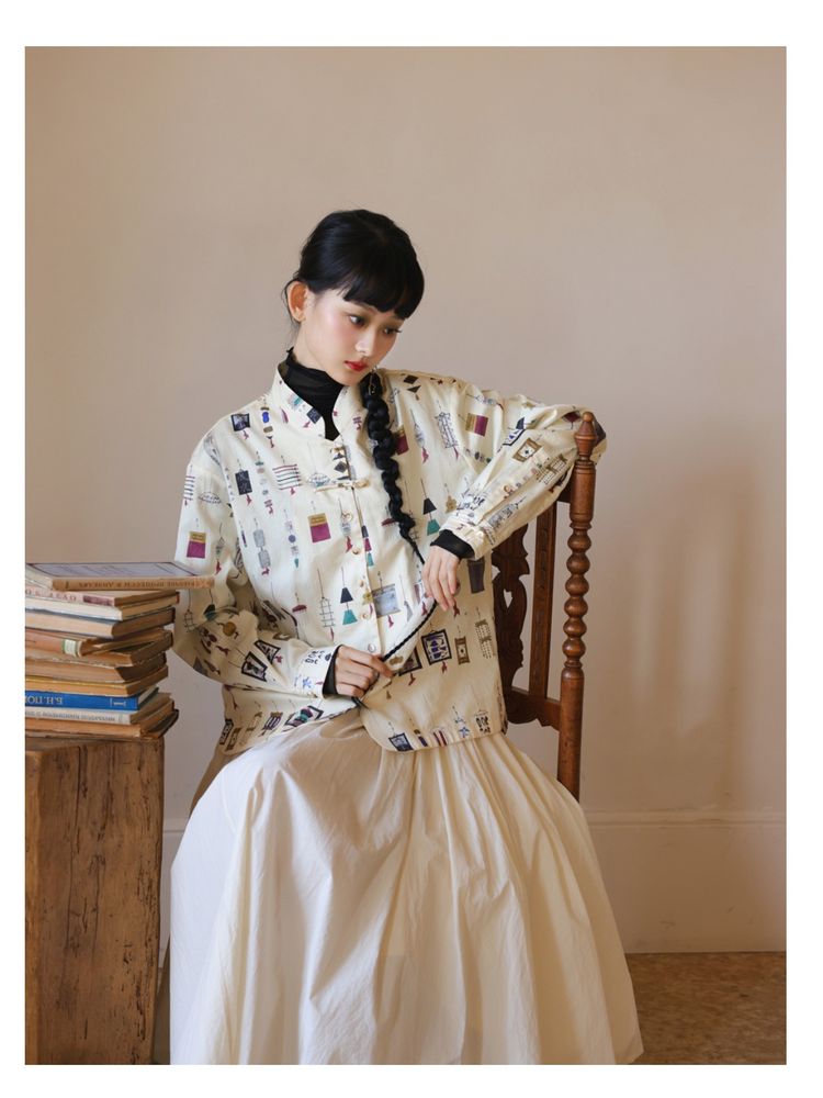 Chinese style original design printed shirt【s0000001618】