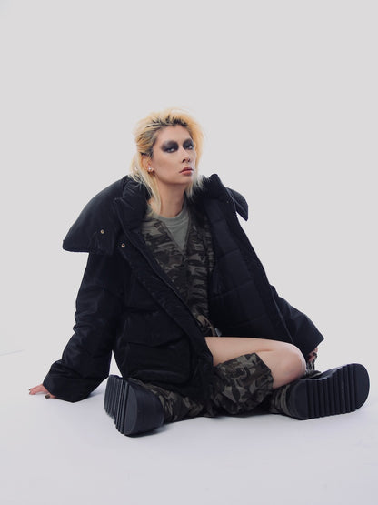 Camouflage Pattern Sweat shirt &amp; Mini skirt Set-up【s0000001181】