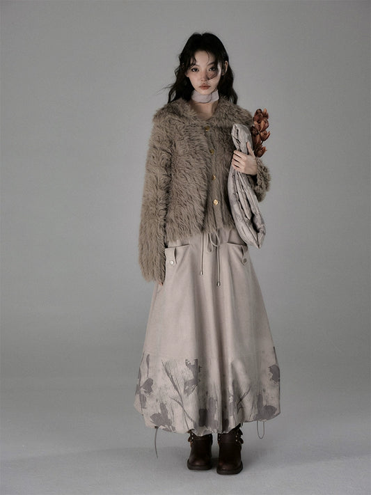 Loose wool cardigan jacket【s0000005556】