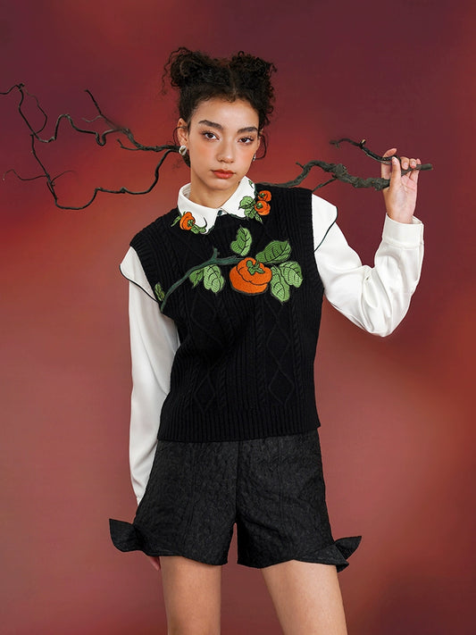 Chinese style embroidery vest and shirt【s0000006531】
