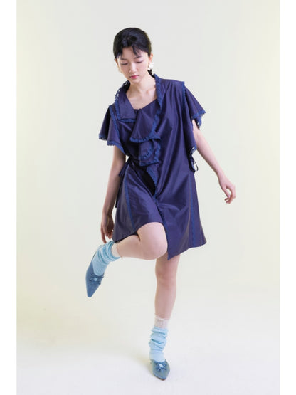 Ruffles Asymmetric Dress【s0000001892】