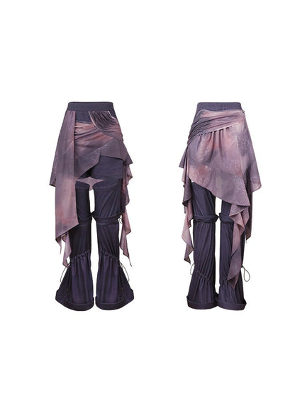 Print Skirt Pants With Detachable Legs【s0000003994】