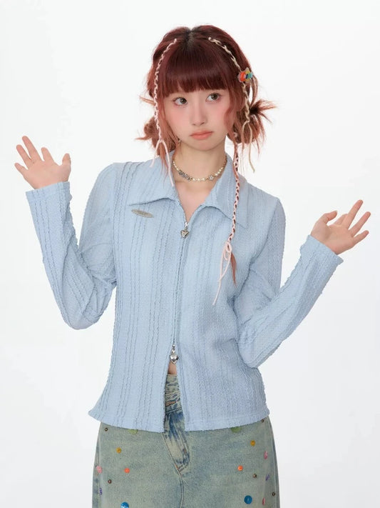 Long sleeve zipper shirt【s0000007535】