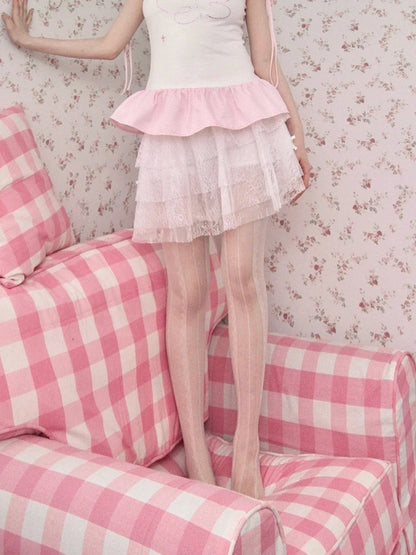 Lace cake skirt【s0000007623】