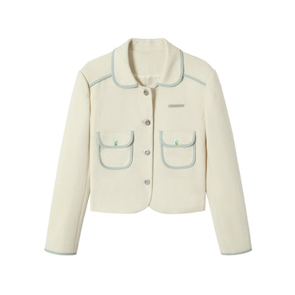 Doll Collar Shoulder Pad Jacket [s0000001507]