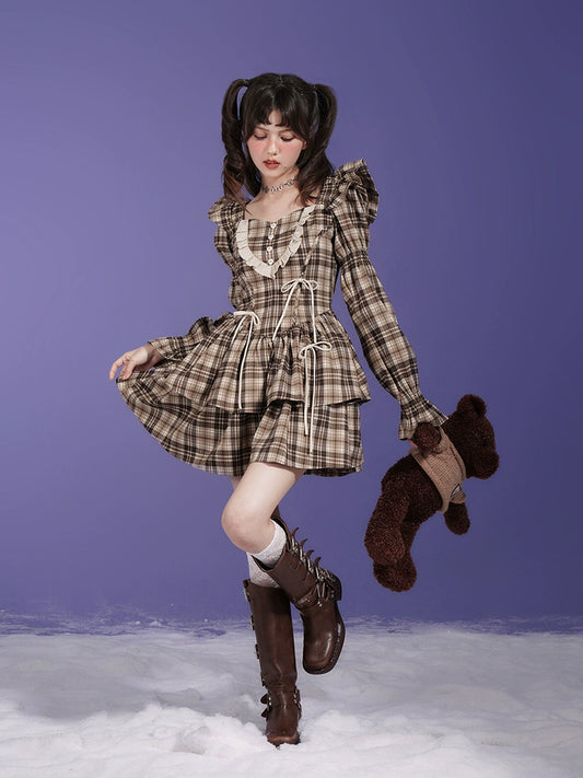 Plaid princess dress【s0000007076】
