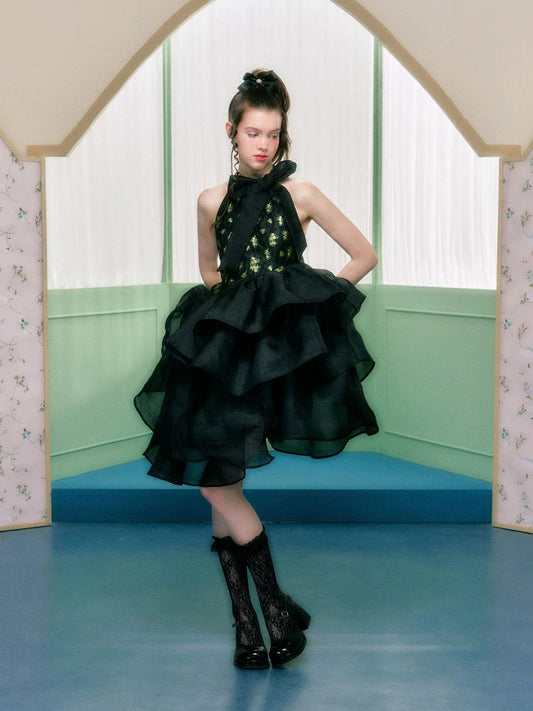 리본 ha lte r neck dres [S000006766]