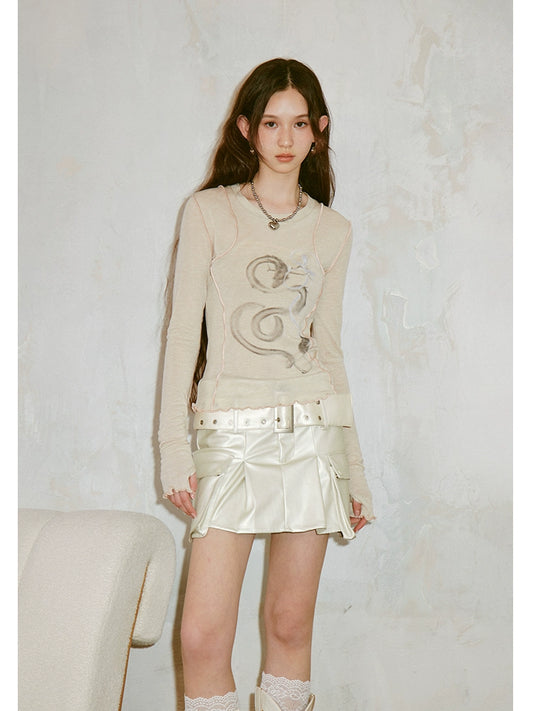 높은 허리 Peeatte D Heathe R 스커트 [S000006418]