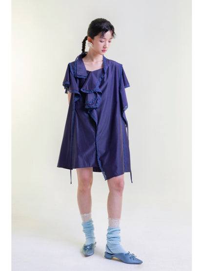 Ruffles Asymmetric Dress【s0000001892】