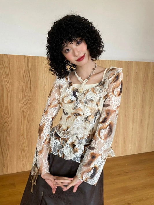 Two piece lace blouse【s0000007410】