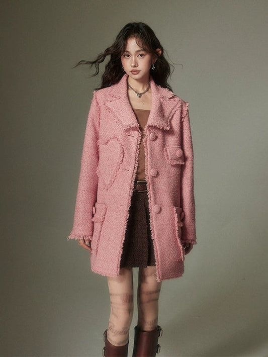 Small Fragrance Heart Stitch Coat【s0000004255】