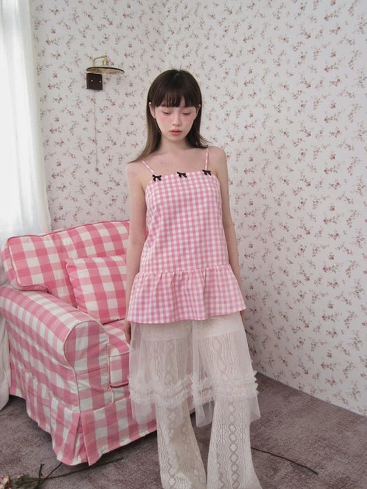 Plaid suspender dress【s0000007622】