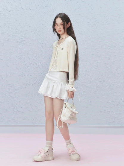 Sheer lace short cardigan【s0000007424】