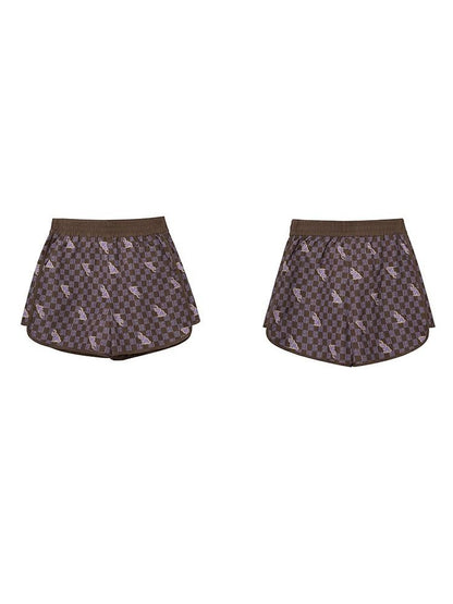 Elephant Pattern Casual Shorts【s0000001069】