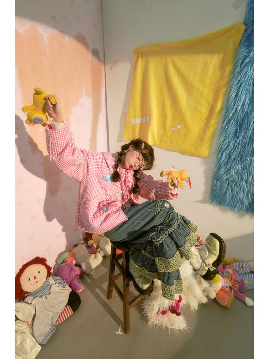 Angel Lace Loose Jeans【s0000001569】