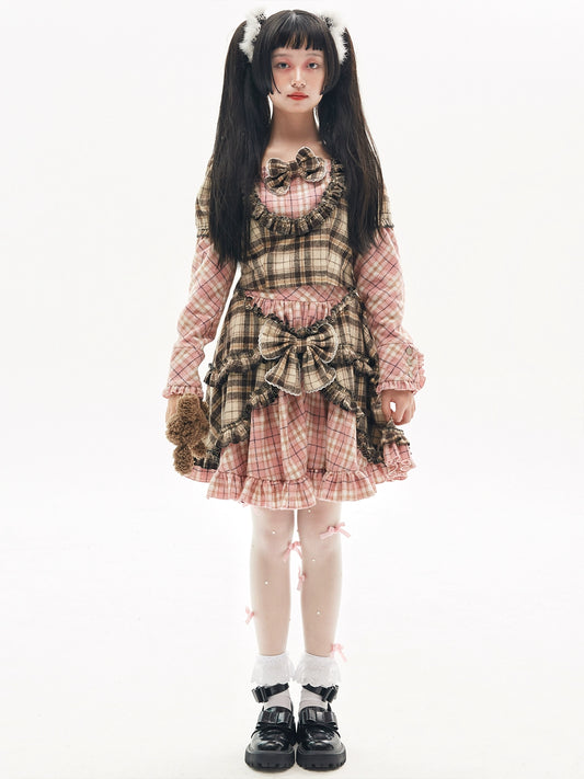 Niche Design Sweet Bow Tops Korean Lolita Showa Retro Shirt【s0000004279】